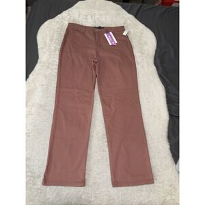 New Gloria Vanderbilt Classic Tapered Leg Pink Slimming‎ Jeans Size 12 Pants
